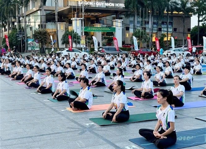 10th Int’l Yoga Day takes place in Binh Dinh